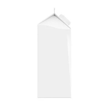 A white image of a milk pack isolated in a default background Stock Illustration