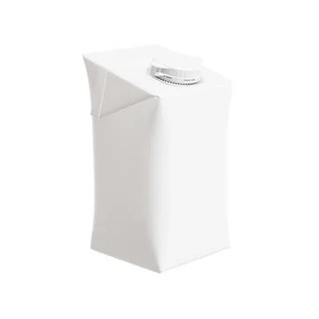 A white image of a milk pack isolated in a default background Stock Illustration