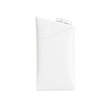 A white image of a milk pack isolated in a default background Stock Illustration