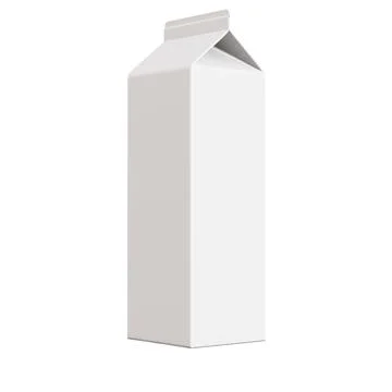 A white image of a milk pack isolated in a default background Stock Illustration