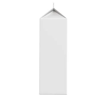 A white image of a milk pack isolated in a default background Stock Illustration
