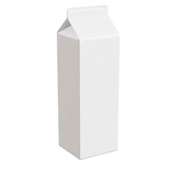 A white image of a milk pack isolated in a default background Stock Illustration