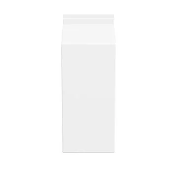 A white image of a milk pack isolated in a default background Stock Illustration
