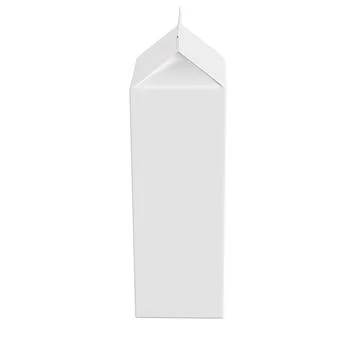 A white image of a milk pack isolated in a default background Stock Illustration