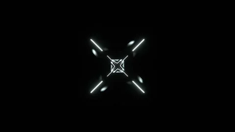 White Impressive Neon Abstract Tunnel Background VJ Loop in 4K Vidéo 337926690