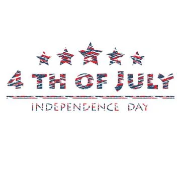 White independence day background Stock Illustration