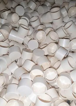 White-industrial-plastic-pattern-02 Stock Photos
