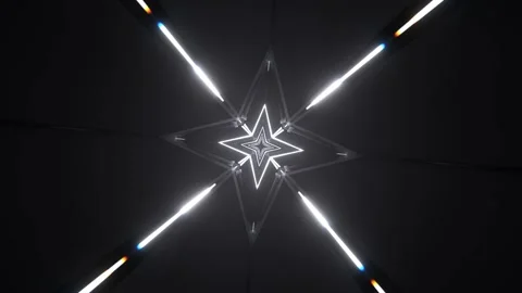 White Infinite Flow of Neon Light Energy Background VJ Loop in 4K Video stock 334718201