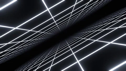 White Infinite Neon Grid Zone Background VJ Loop in 4K Stock Footage 310294162