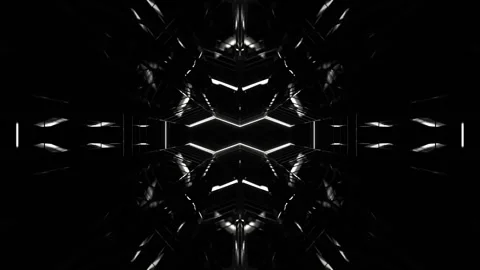 White Infinite Neon Perspective Loop Background VJ Loop in 4K Video stock 346810683