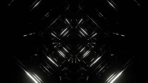 White Infinite Wireframe Geometric Abstraction Background VJ Loop in 4K Stock Footage 328357504