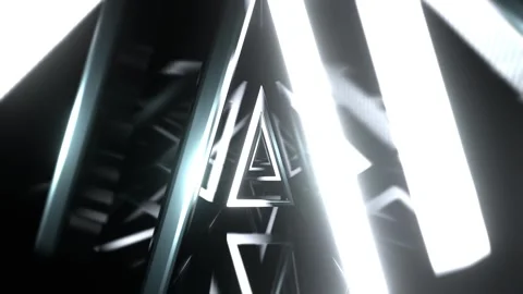 White Infinity Neon Triangle Portal Background VJ Loop l 4K Stock Footage 301620775