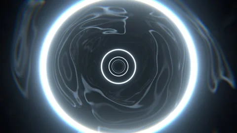 White Infinity Sci-Fi Neon Tunnel Background VJ Loop l 4K Stock Footage 295877843