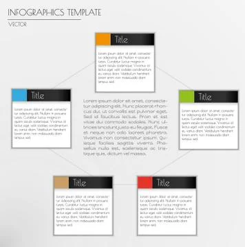 White infographcs with squares Stock Illustration
