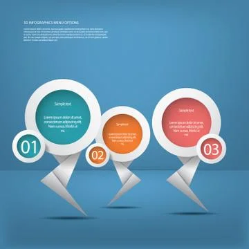 White infographic elements with modern arrows Stock Illustration