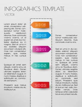 White infographic timeline Stock-Illustration