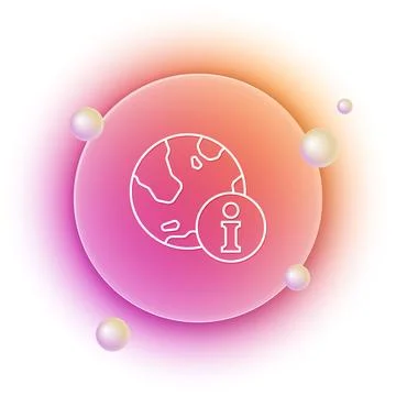 White Information icon isolated on white background. Orange and pink gradie.. Stock Illustration