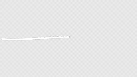 White Ink Brush Stroke Line Alpha Channel Stock Footage 141244236