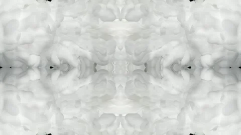 White ink dissolves into a pale mirrored veil with soft marble-like density Stock Footage 338109685