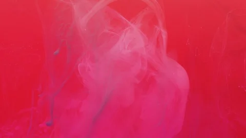 White ink mixing with red Stock Footage 100019620