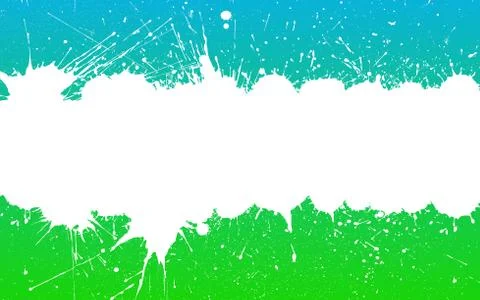 White ink splashes over blue green background Stock Illustration