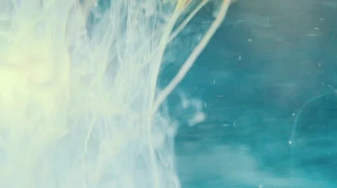 White ink in water Stock Footage 44405316