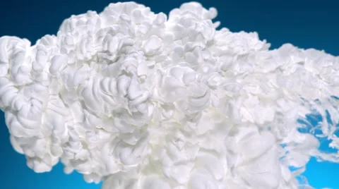 White ink in water, Slow Motion Stock Footage 18129355