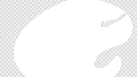 A white inkblot splashes onto a black screen and fully covers it. Stock Footage 303007052