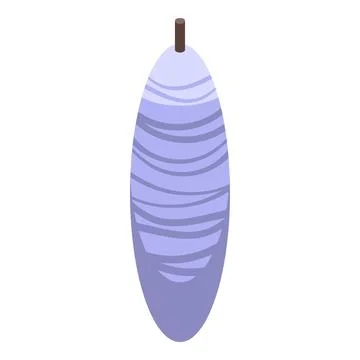 White insect cocoon icon isometric vector. Life larva cycle Stockillustratie