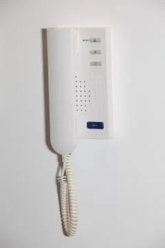 White intercom system Foto stock