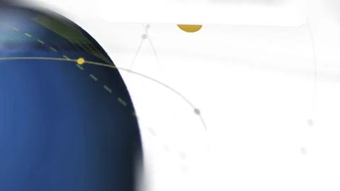 White interface displays global debris monitoring Stock Photos