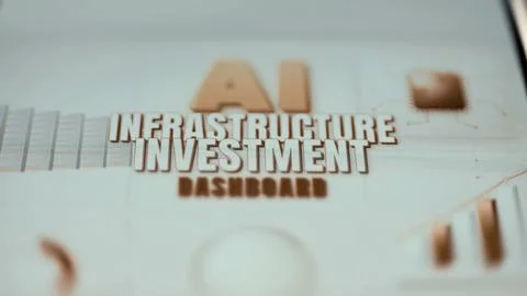 White interface featuring the AI Infrastructure Investment Dashboard title Stock Photos