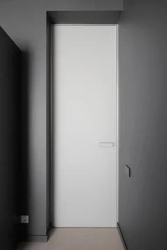 White interior door in the room Stock Photos
