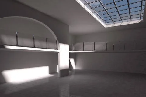 White interior hall Stock Illustration