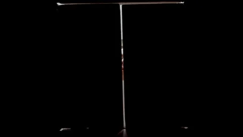 White Interior. Smiling Girl. Master with Woman in Apartment. Paper Brown Box Video stock 102445109