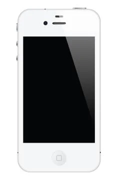 White iphone 4 Stock Illustration