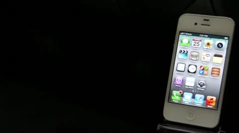 White iphone 4 series Stock Footage 12148259