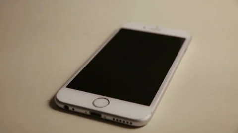 White Iphone is ringing Stock Footage 61105495