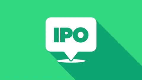 White IPO - initial public offering or stock market launch icon isolated on 動画素材 147159126
