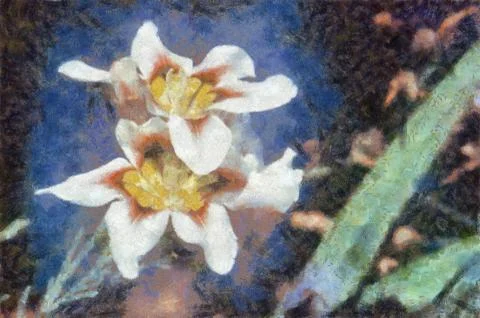 White iris Stock Illustration