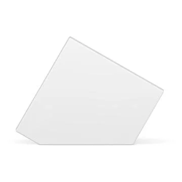 White irregular pentagonal vertical wall geometric base foundation 3d design  Illustrazione stock