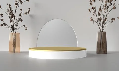 White isolated background wallpaper round circle golden yellow orange color t Stock Illustration