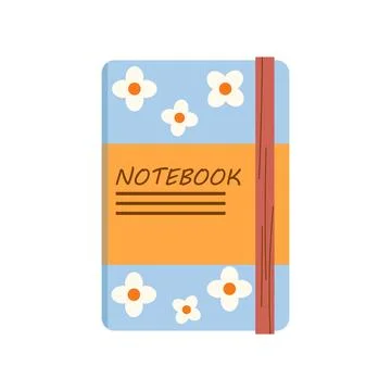 White isolated flat vector with colorful set of objects for school or office. Stock Illustration