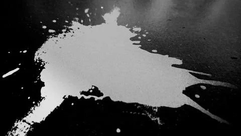 White isolated splash ink paint splatter black background. 3d illustration. Stock Illustration