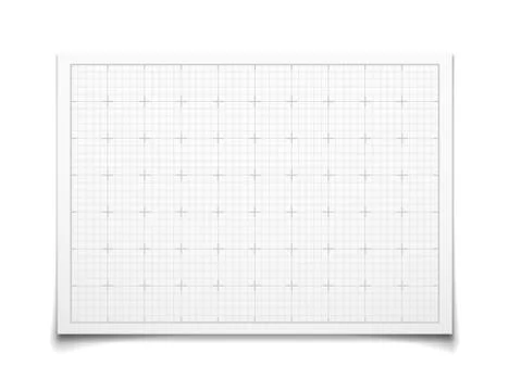 White isolated square grid with shadow Stock Illustration
