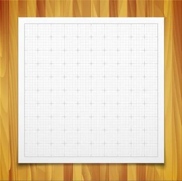 White isolated square grid with shadow isolated on wood texture Stock Illustration
