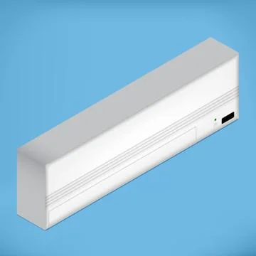 White isometric Airconditioner Stock Illustration