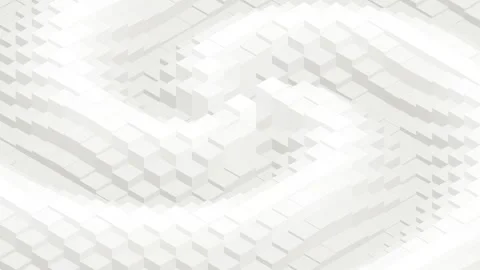 White Isometric Cubes Spiral Loop Abstract Background 库存影片 344745047
