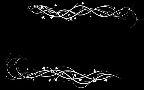 White ivy weaving frame on a black background new Illustrazione stock