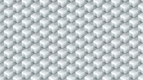 White Izometric Cubes Rounding Forever Looped 4K Video stock 265031574